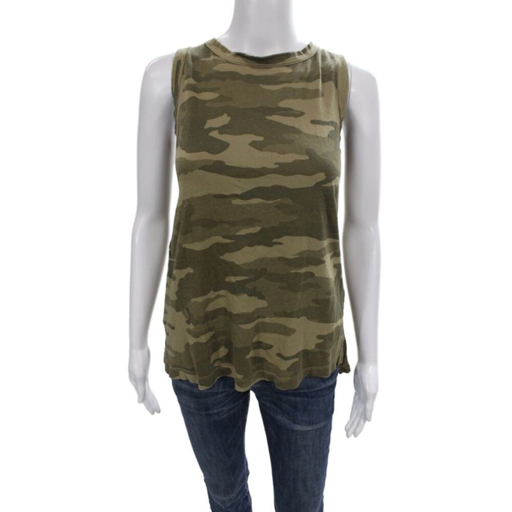 Current/Elliott Women Basic Camouflage Cotton Tank Size 1